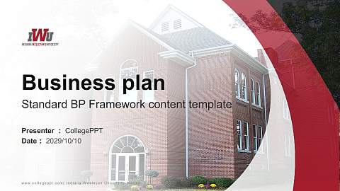 Indiana Wesleyan University-Marion Competition/Entrepreneurship Contest PPT Template