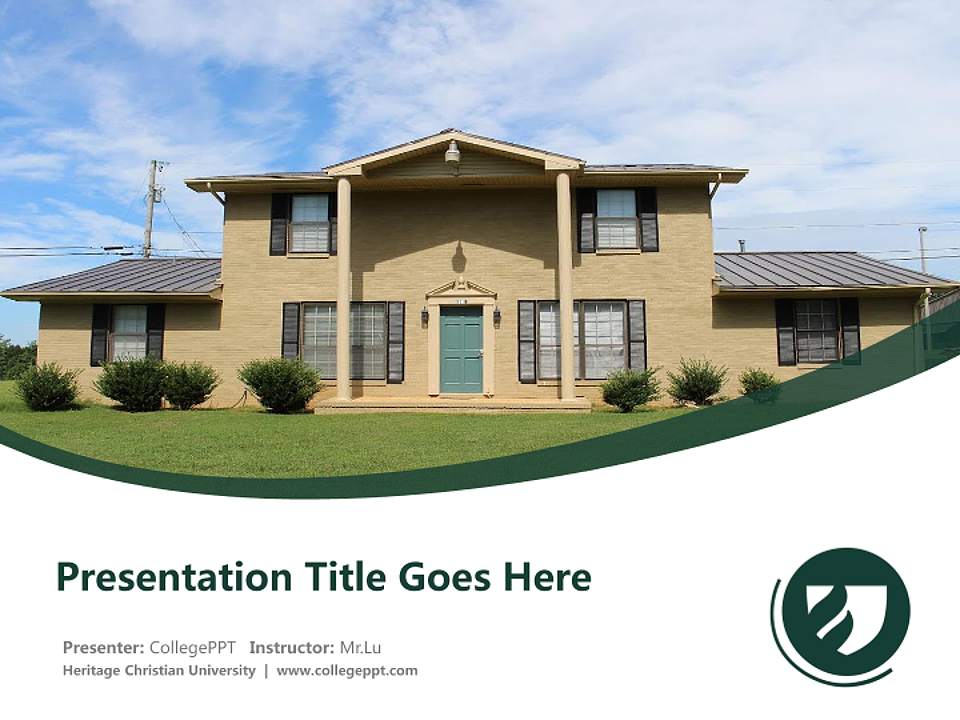 Heritage Christian University Course/Courseware Creation PPT Template4:3 ratio PPT effect preview image5