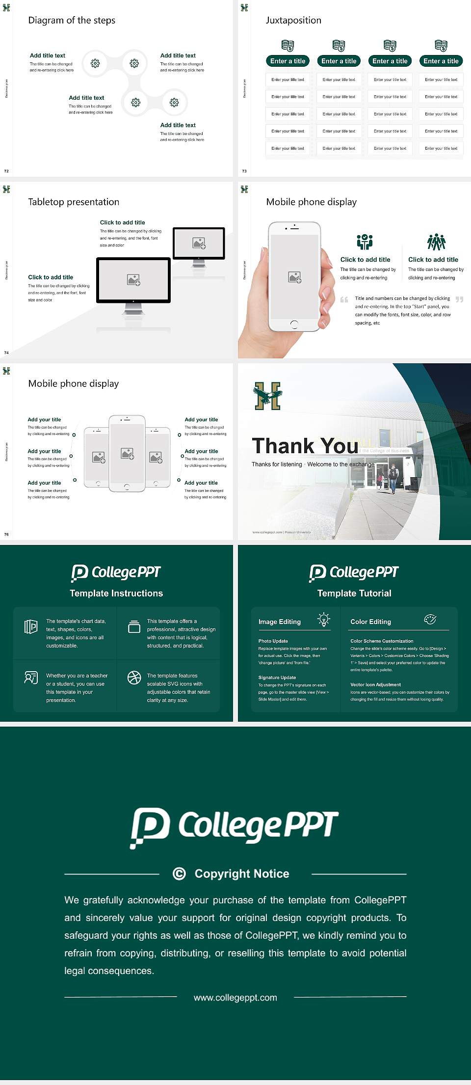 Husson University Competition/Entrepreneurship Contest PPT Template4:3 ratio PPT effect preview image9