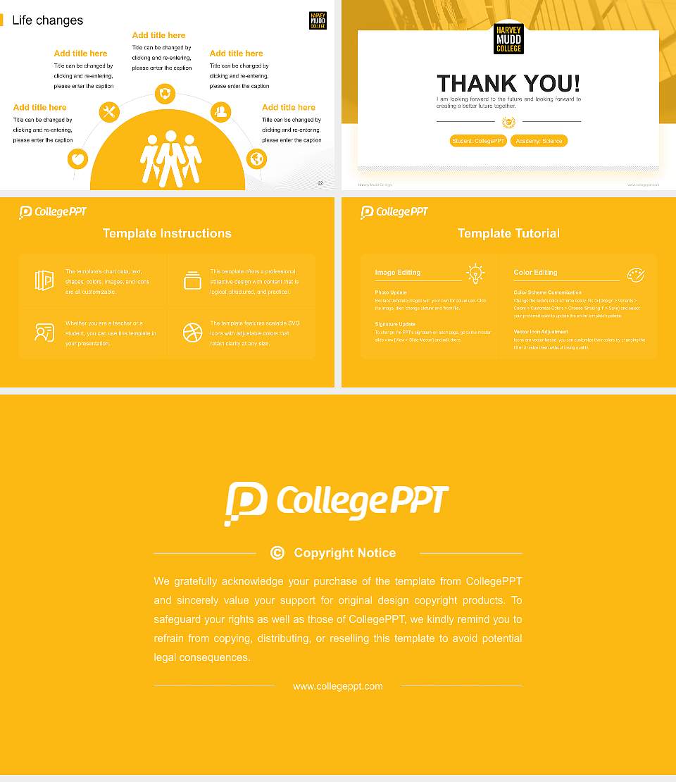 Harvey Mudd College National Scholarship Defense PPT Template16:9 ratio PPT effect preview image4