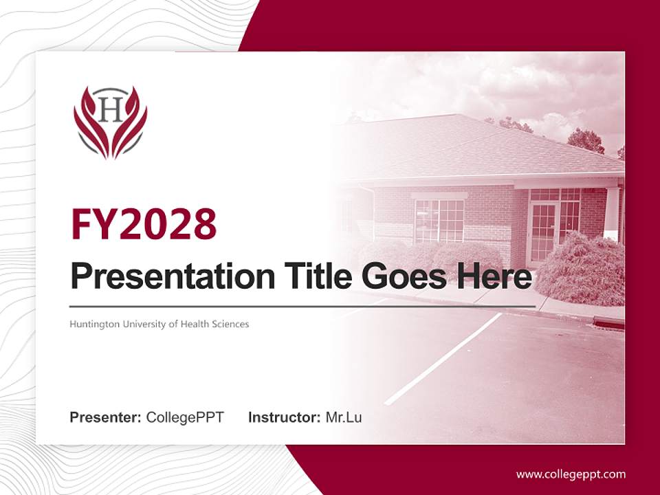Huntington University of Health Sciences Academic Presentation/Research Findings Report PPT Template4:3 ratio PPT effect preview image5