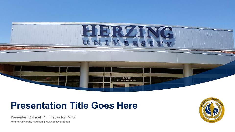 Herzing University-Madison Course/Courseware Creation PPT Template16:9 ratio PPT effect preview image