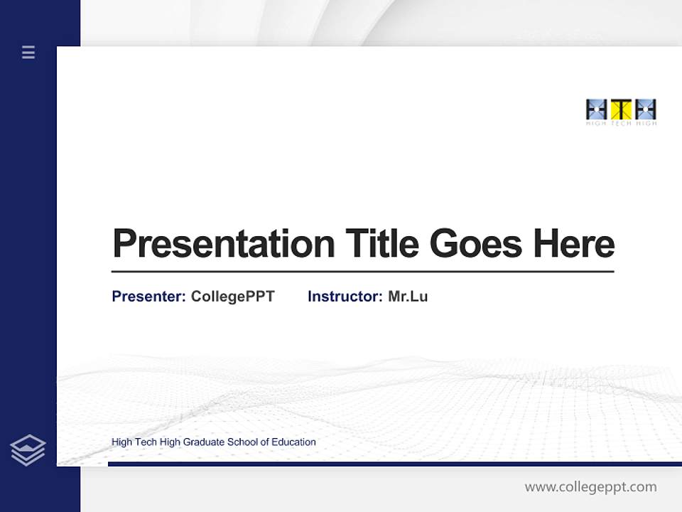 High Tech High Graduate School of Education Thesis Proposal/Graduation Defense PPT Template4:3 ratio PPT effect preview image5