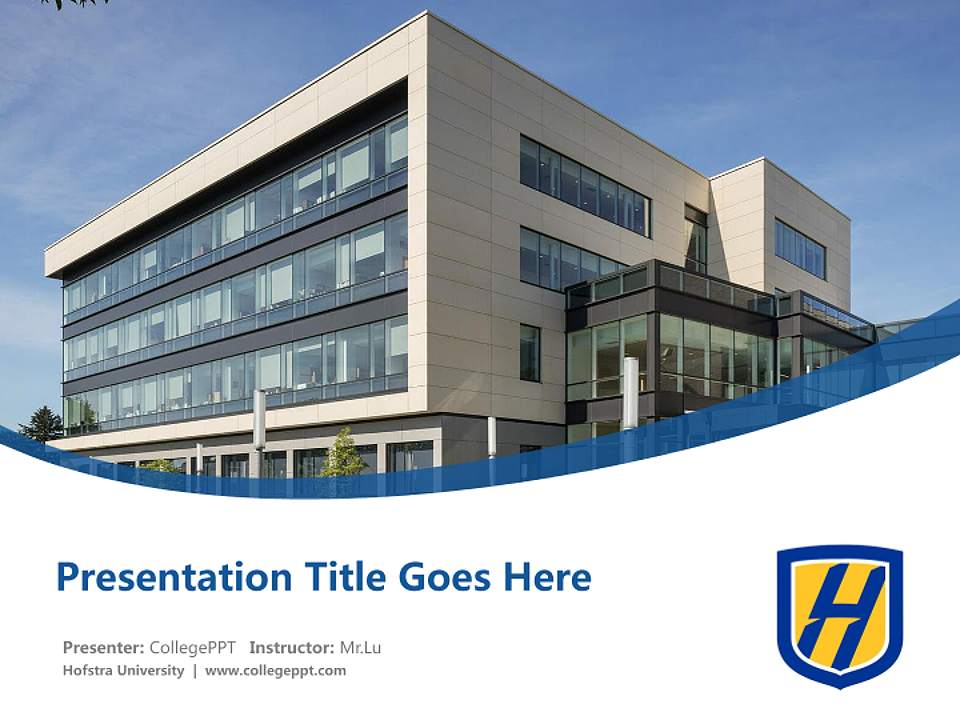 Hofstra University Course/Courseware Creation PPT Template4:3 ratio PPT effect preview image5