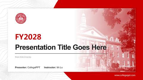Illinois State University Academic Presentation/Research Findings Report PPT Template
