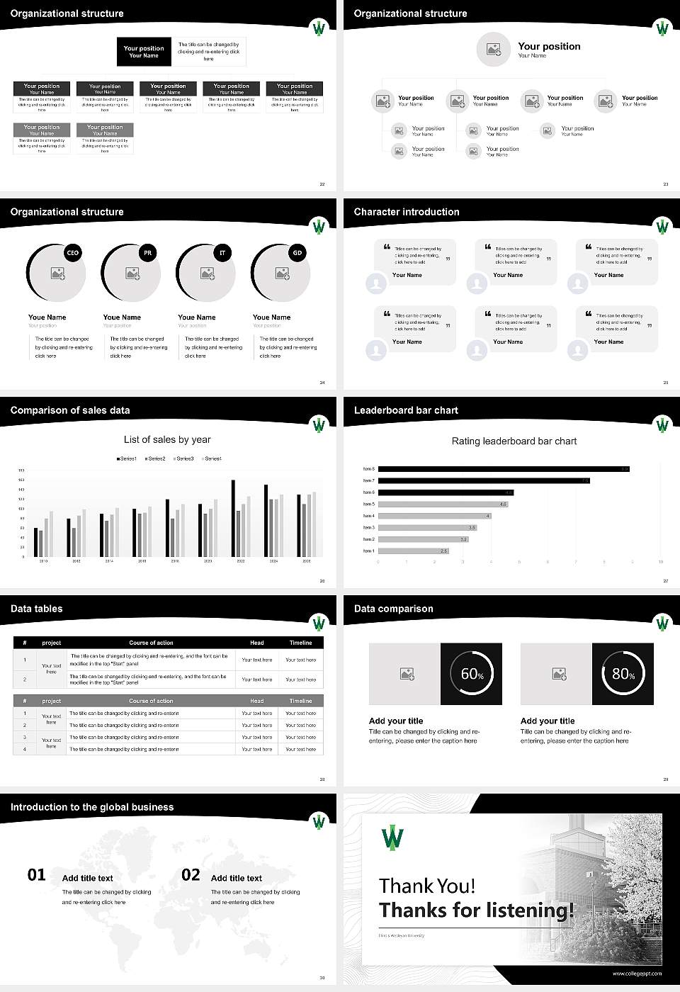 Illinois Wesleyan University Academic Presentation/Research Findings Report PPT Template16:9 ratio PPT effect preview image4
