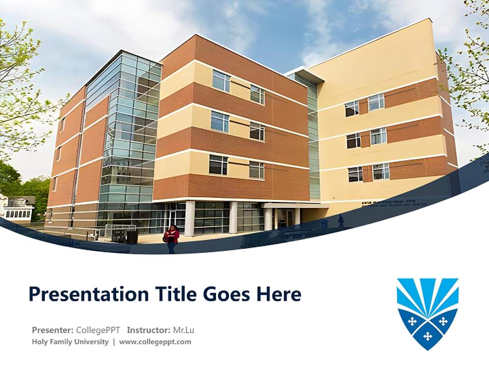 Holy Family University Course/Courseware Creation PPT Template4:3 ratio PPT effect preview image5