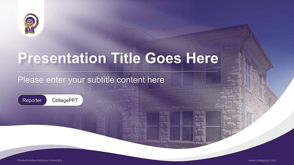 Haskell Indian Nations University Lecture Sharing and Networking Event PPT Template16:9 ratio PPT effect preview image