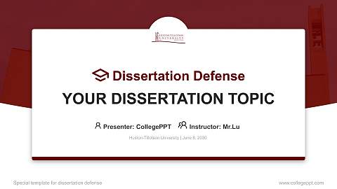 Huston-Tillotson University Graduation Thesis Defense PPT Template