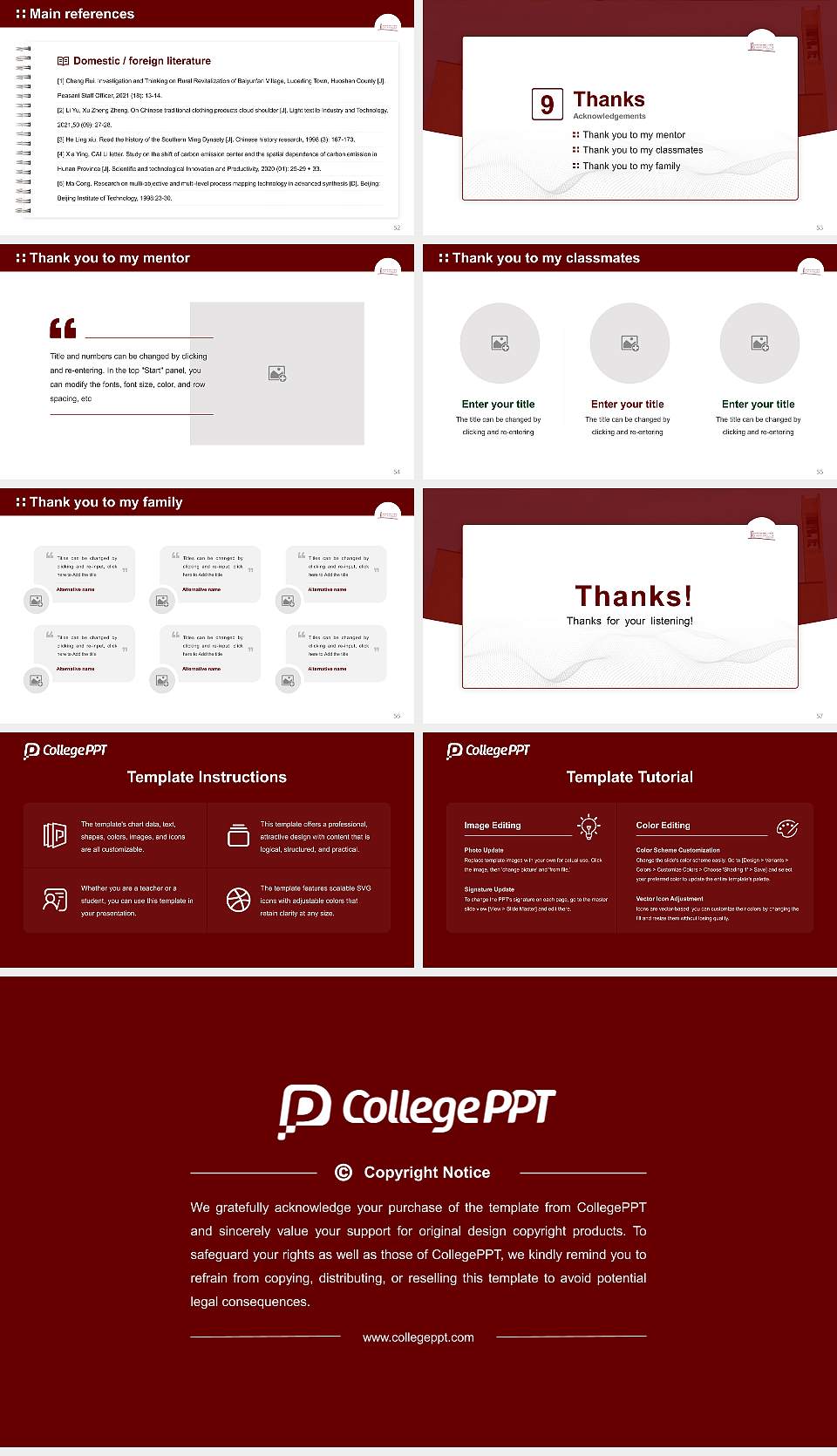 Huston-Tillotson University Graduation Thesis Defense PPT Template16:9 ratio PPT effect preview image7