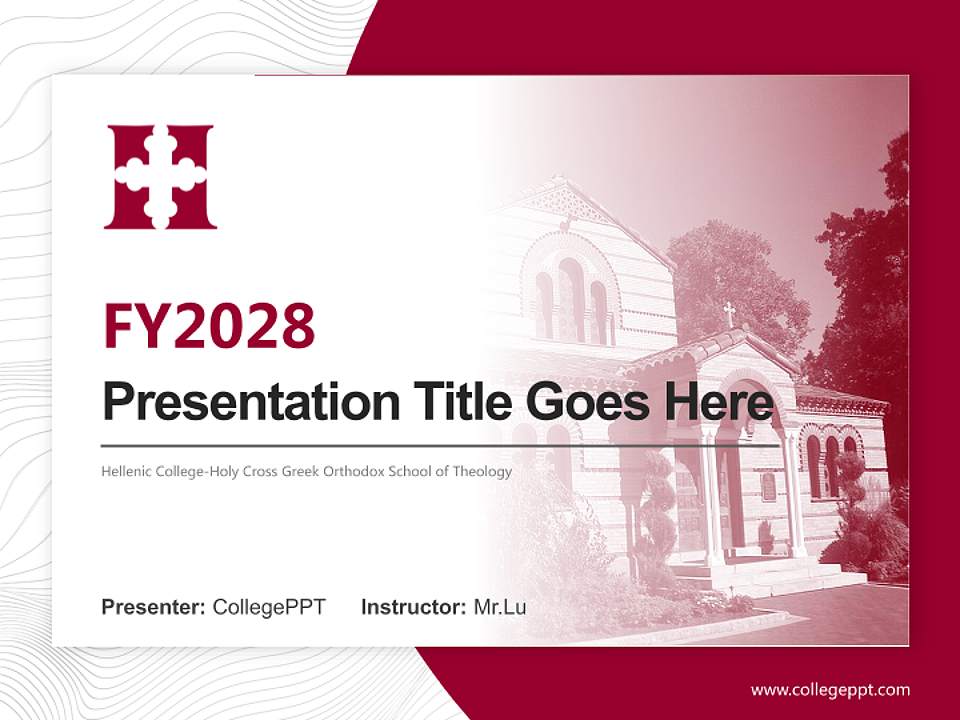 Hellenic College-Holy Cross Greek Orthodox School of Theology Academic Presentation/Research Findings Report PPT Template4:3 ratio PPT effect preview image5