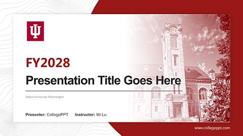 Indiana University-Bloomington Academic Presentation/Research Findings Report PPT Template