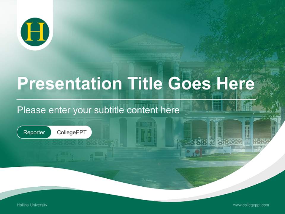 Hollins University Lecture Sharing and Networking Event PPT Template4:3 ratio PPT effect preview image4