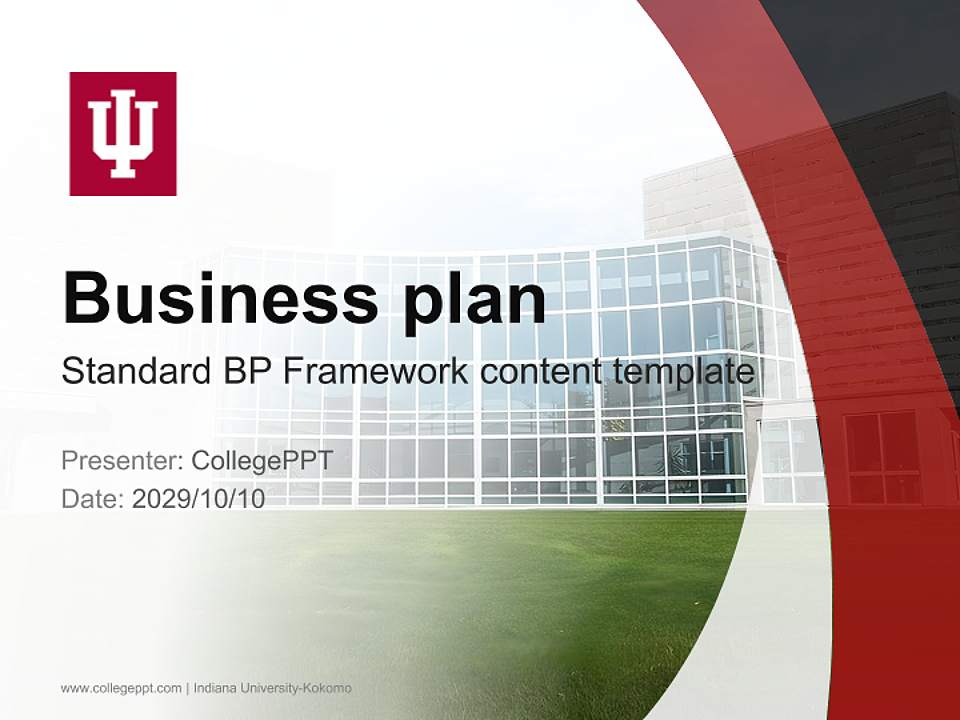 Indiana University-Kokomo Competition/Entrepreneurship Contest PPT Template4:3 ratio PPT effect preview image9