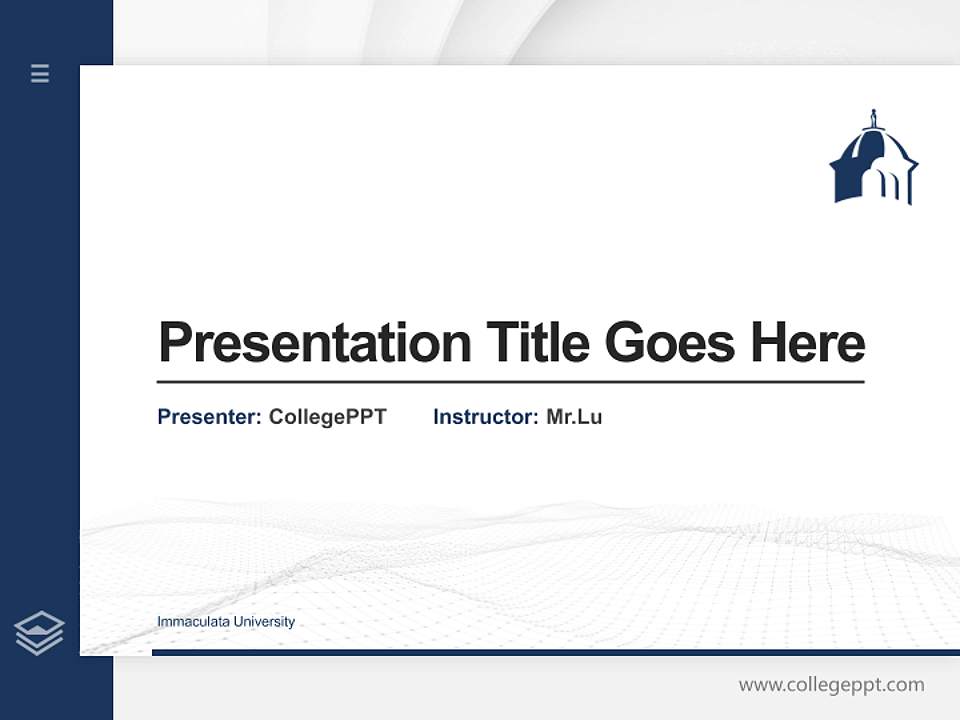 Immaculata University Thesis Proposal/Graduation Defense PPT Template4:3 ratio PPT effect preview image5