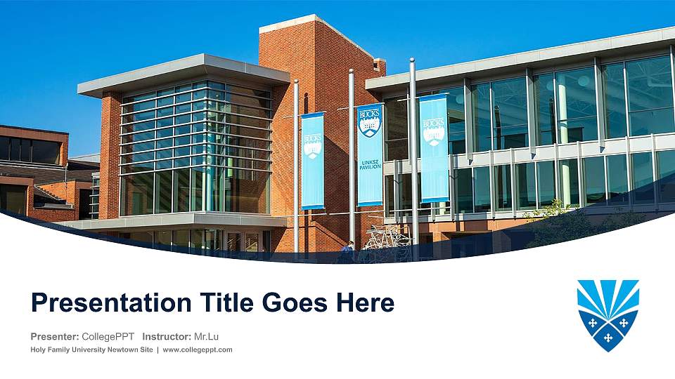 Holy Family University Newtown Site Course/Courseware Creation PPT Template16:9 ratio PPT effect preview image