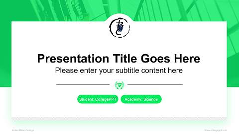 Indian Bible College National Scholarship Defense PPT Template