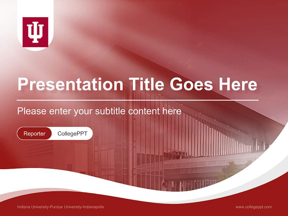Indiana University-Purdue University-Indianapolis Lecture Sharing and Networking Event PPT Template4:3 ratio PPT effect preview image4