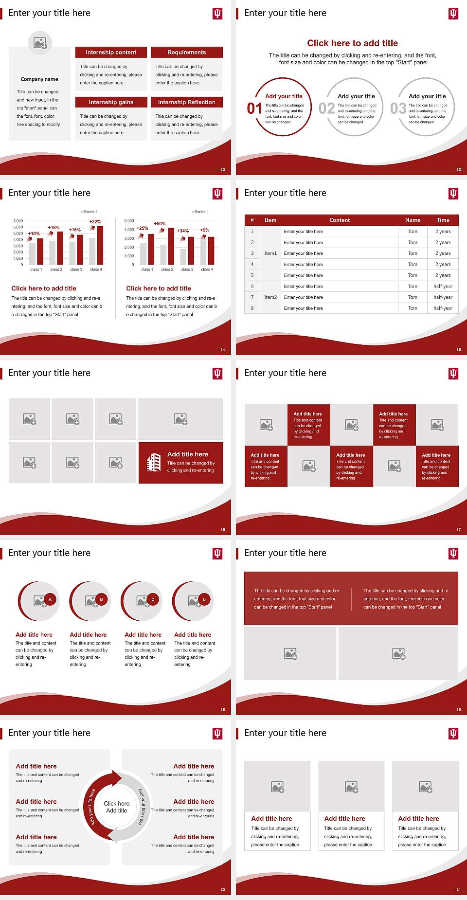 Indiana University-Purdue University-Indianapolis Lecture Sharing and Networking Event PPT Template4:3 ratio PPT effect preview image3