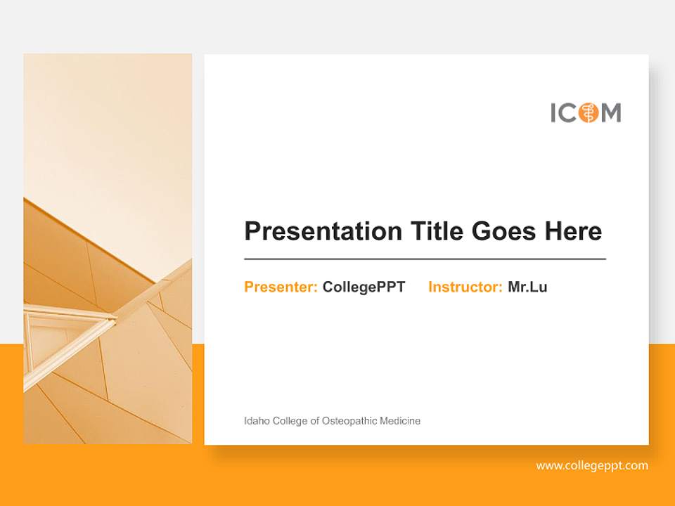 Idaho College of Osteopathic Medicine General Purpose PPT Template4:3 ratio PPT effect preview image6