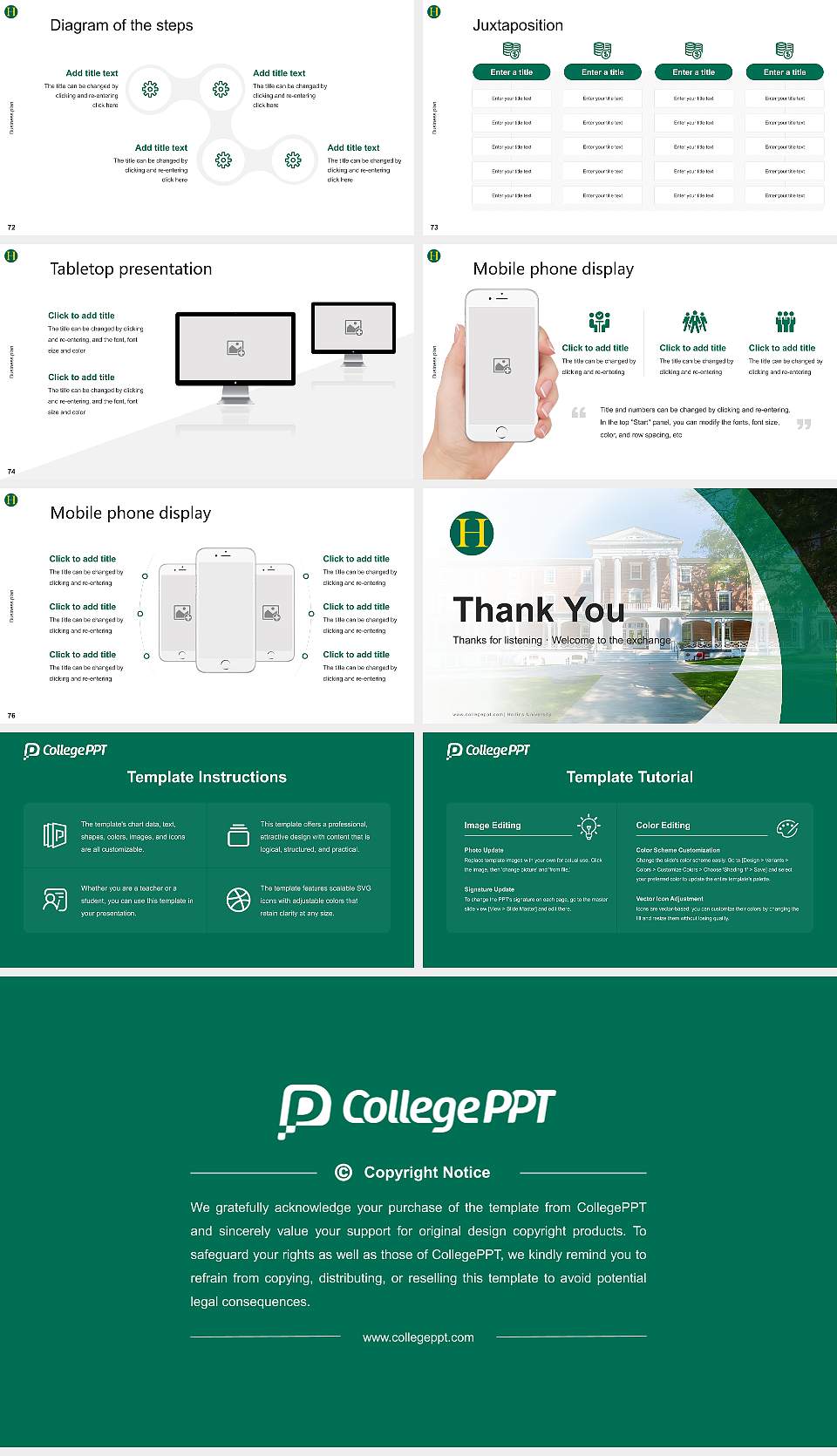 Hollins University Competition/Entrepreneurship Contest PPT Template16:9 ratio PPT effect preview image9