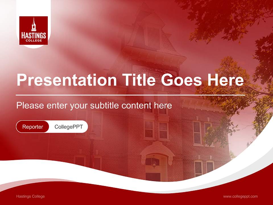 Hastings College Lecture Sharing and Networking Event PPT Template4:3 ratio PPT effect preview image4