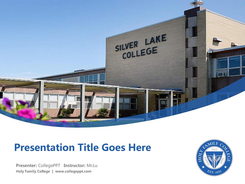 Holy Family College Course/Courseware Creation PPT Template4:3 ratio PPT effect preview image5