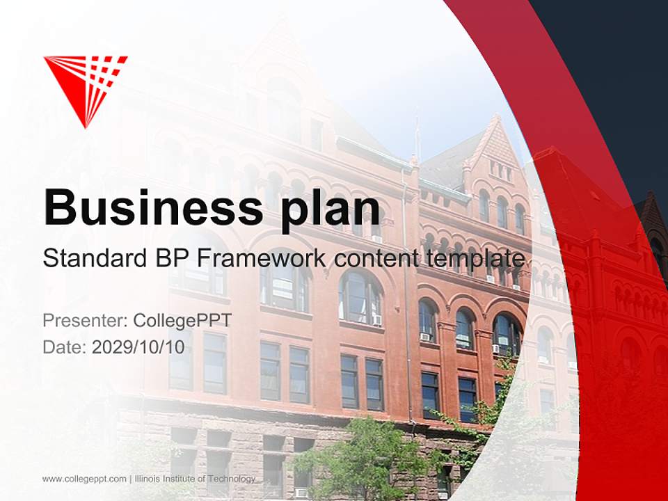 Illinois Institute of Technology Competition/Entrepreneurship Contest PPT Template4:3 ratio PPT effect preview image9