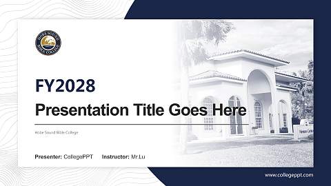 Hobe Sound Bible College Academic Presentation/Research Findings Report PPT Template