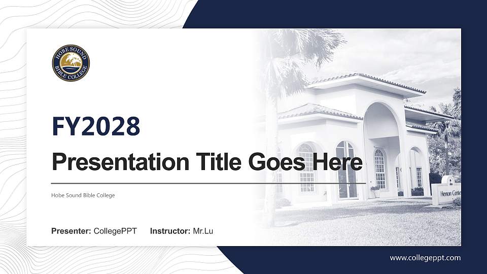 Hobe Sound Bible College Academic Presentation/Research Findings Report PPT Template16:9 ratio PPT effect preview image