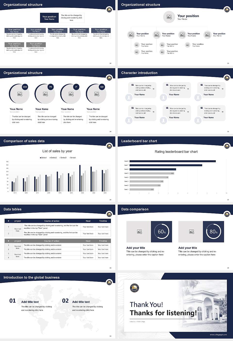 Hobe Sound Bible College Academic Presentation/Research Findings Report PPT Template16:9 ratio PPT effect preview image4