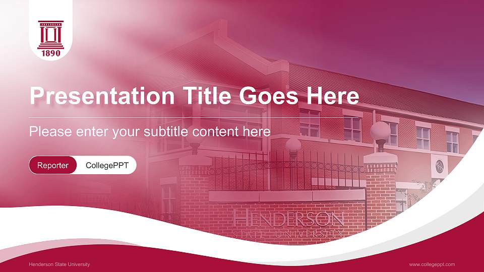 Henderson State University Lecture Sharing and Networking Event PPT Template16:9 ratio PPT effect preview image