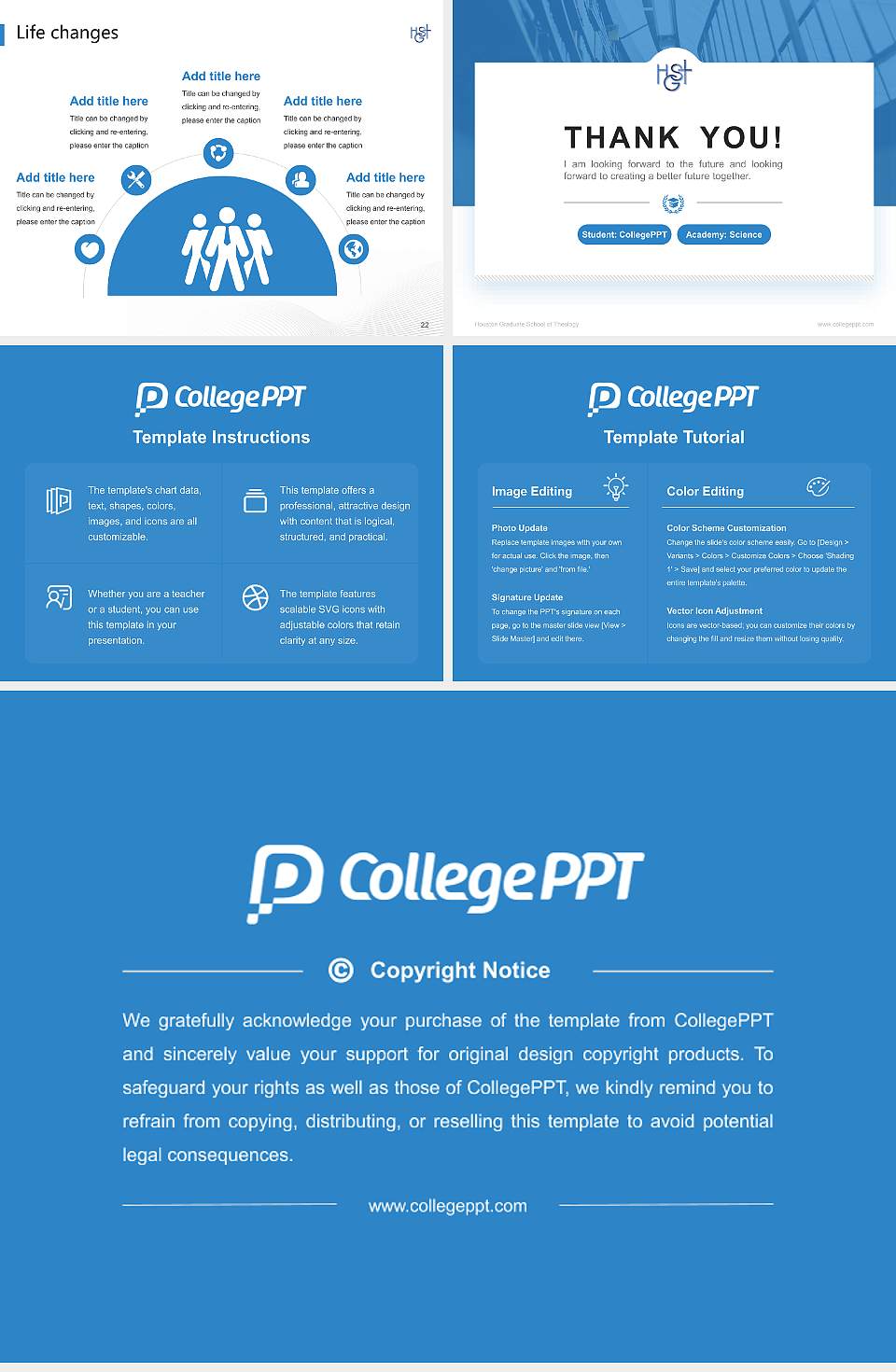 Houston Graduate School of Theology National Scholarship Defense PPT Template4:3 ratio PPT effect preview image4