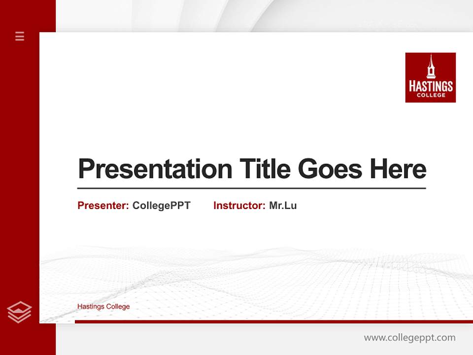 Hastings College Thesis Proposal/Graduation Defense PPT Template4:3 ratio PPT effect preview image5
