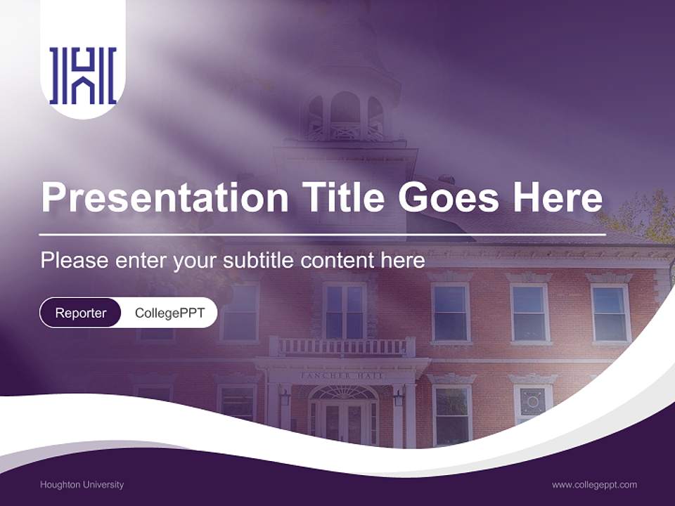 Houghton University Lecture Sharing and Networking Event PPT Template4:3 ratio PPT effect preview image4