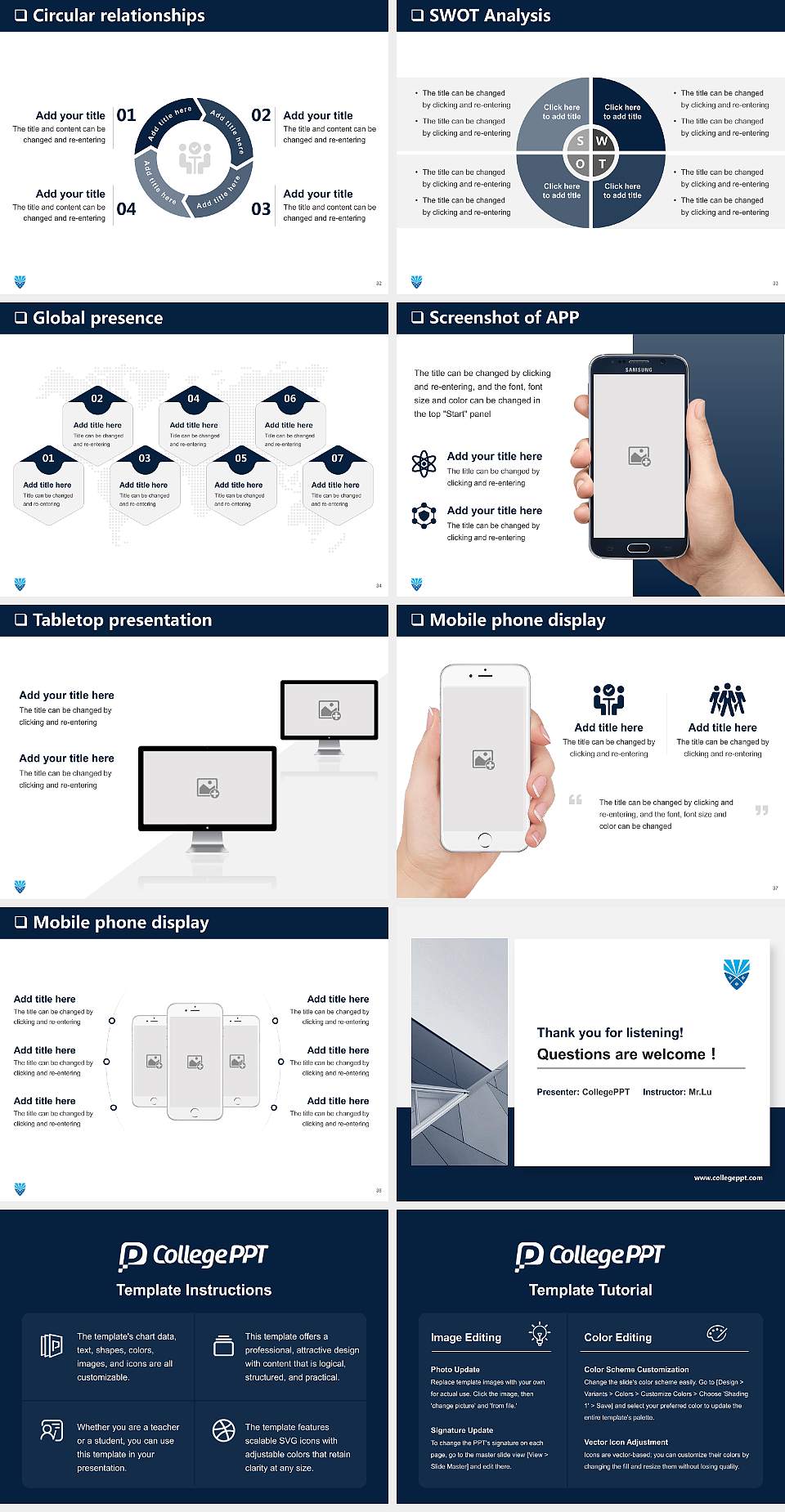 Holy Family University Newtown Site General Purpose PPT Template4:3 ratio PPT effect preview image5