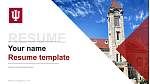 Indiana University-Bloomington Resume Templat PPT