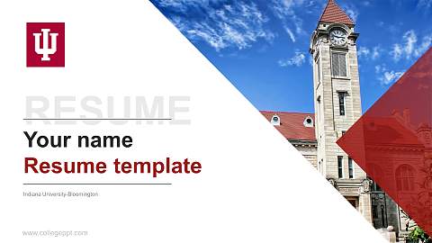Indiana University-Bloomington Resume PPT Template