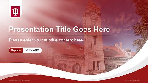 Indiana University-Bloomington Lecture Sharing and Networking Event PPT Template