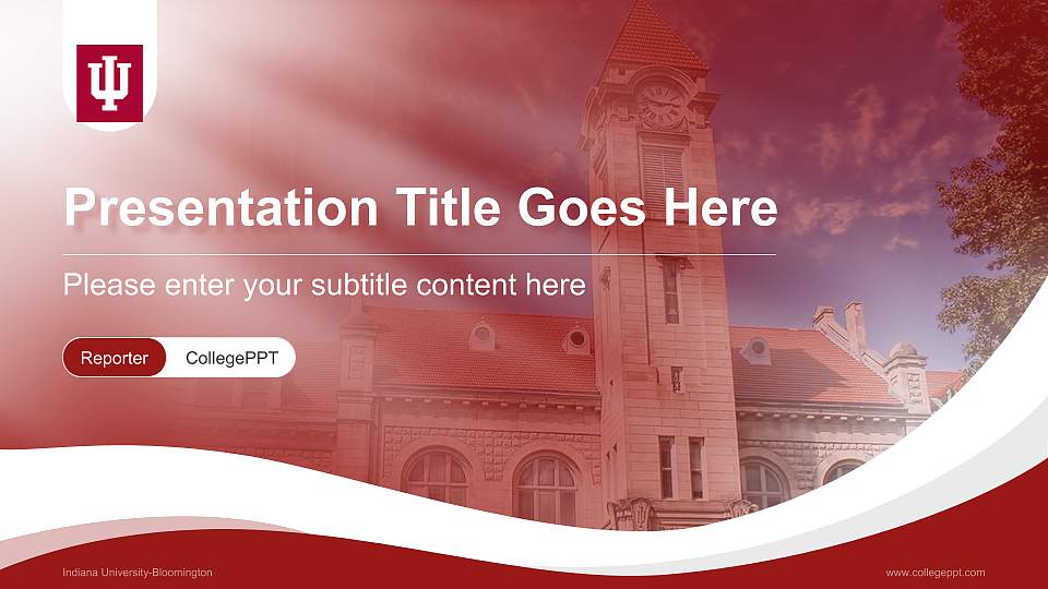 Indiana University-Bloomington Lecture Sharing and Networking Event PPT Template16:9 ratio PPT effect preview image