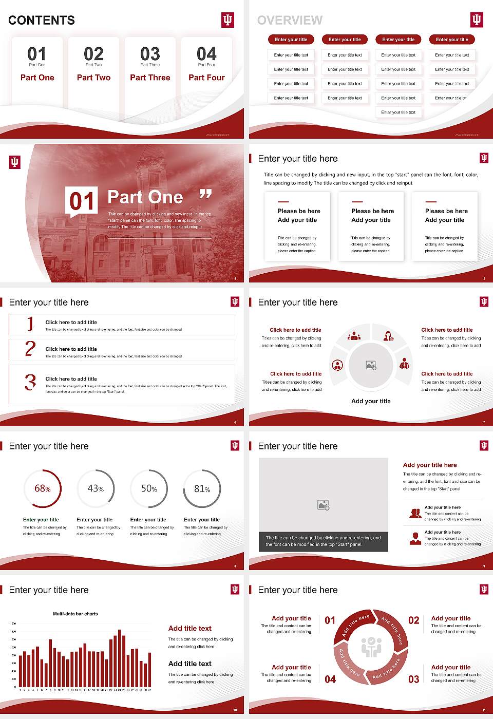 Indiana University-Bloomington Lecture Sharing and Networking Event PPT Template16:9 ratio PPT effect preview image2