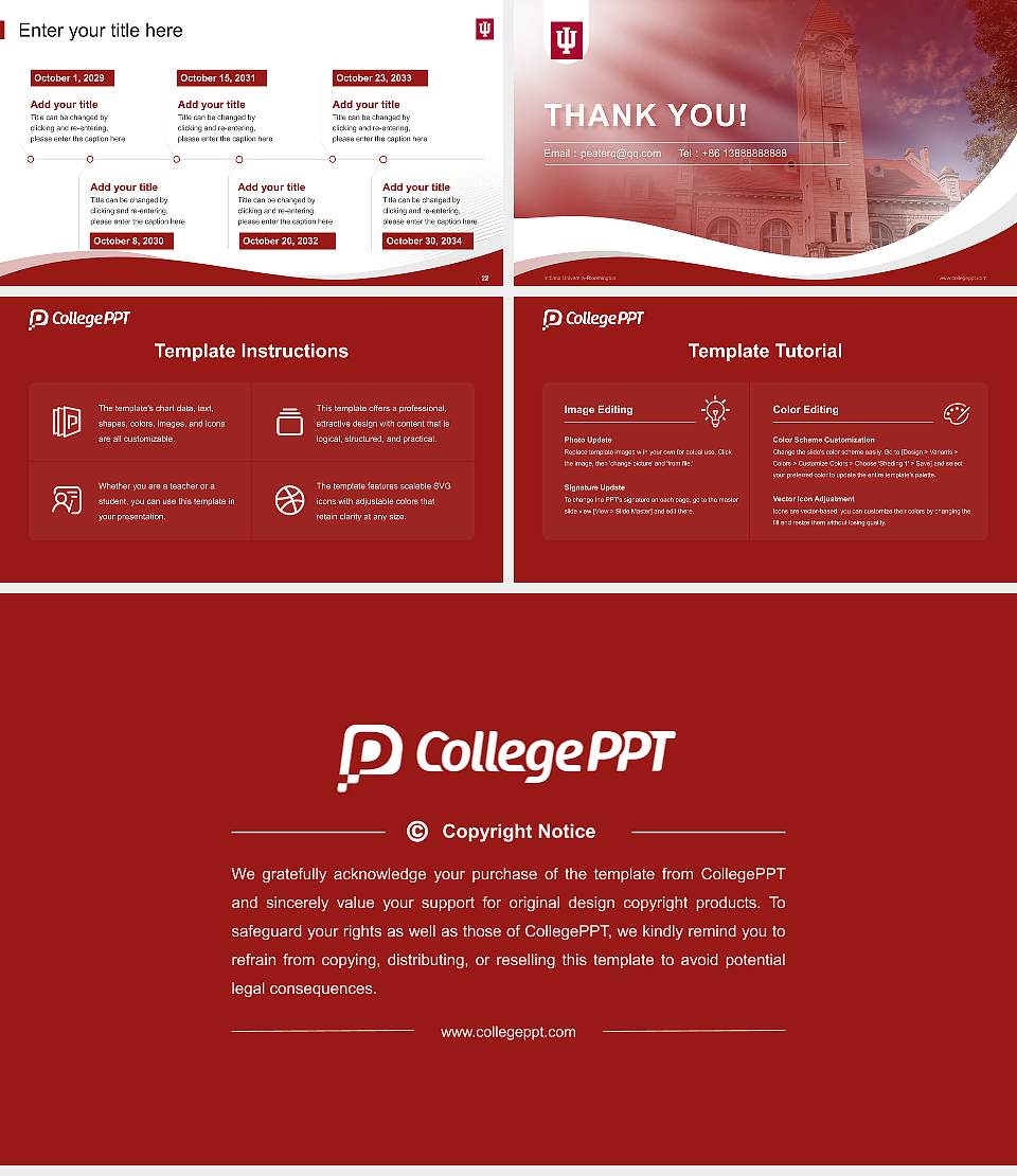 Indiana University-Bloomington Lecture Sharing and Networking Event PPT Template16:9 ratio PPT effect preview image4