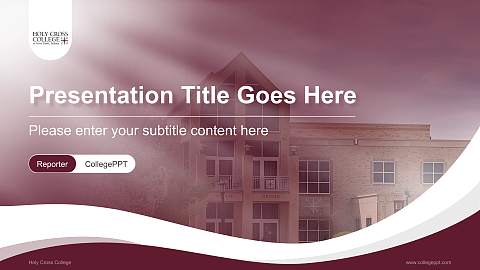 Holy Cross College Lecture Sharing and Networking Event PPT Template