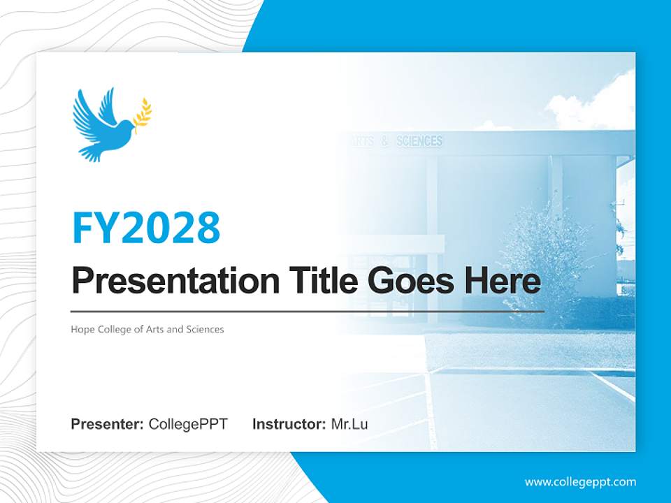 Hope College of Arts and Sciences Academic Presentation/Research Findings Report PPT Template4:3 ratio PPT effect preview image5