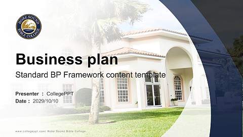 Hobe Sound Bible College Competition/Entrepreneurship Contest PPT Template