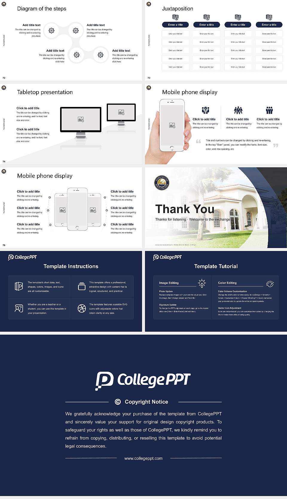 Hobe Sound Bible College Competition/Entrepreneurship Contest PPT Template16:9 ratio PPT effect preview image9