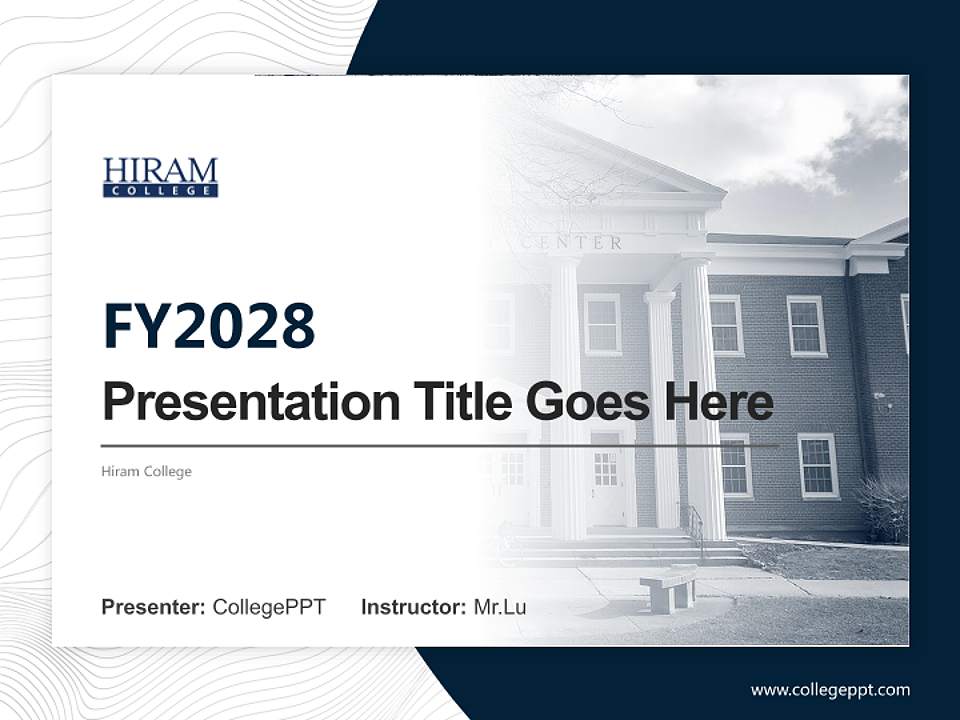 Hiram College Academic Presentation/Research Findings Report PPT Template4:3 ratio PPT effect preview image5