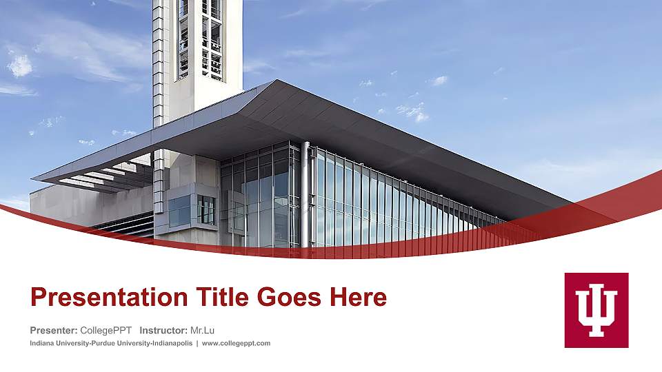 Indiana University-Purdue University-Indianapolis Course/Courseware Creation PPT Template16:9 ratio PPT effect preview image