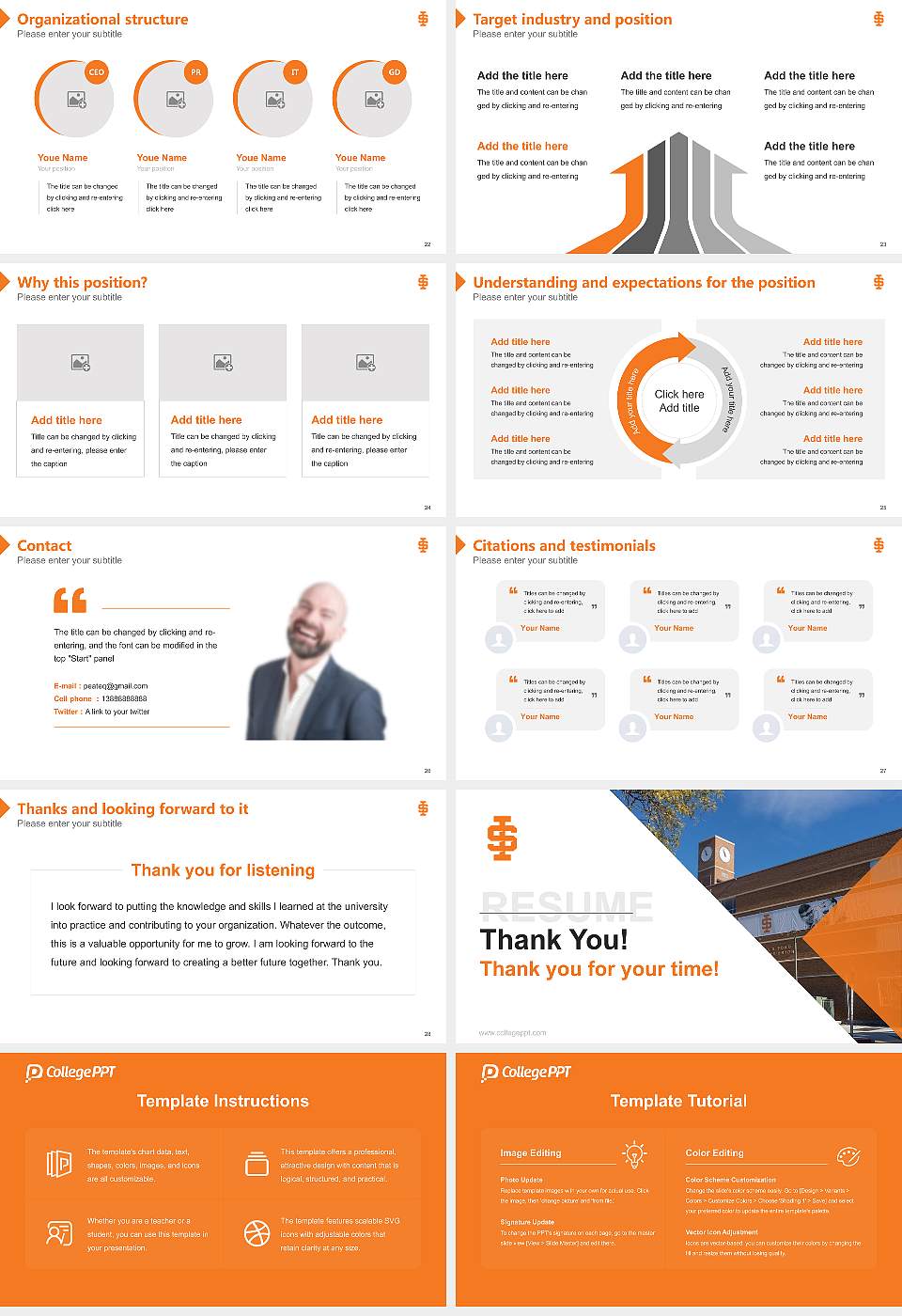 Idaho State University Resume PPT Template16:9 ratio PPT effect preview image4