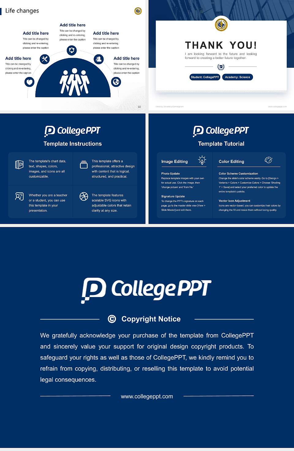 Herzing University-Birmingham National Scholarship Defense PPT Template4:3 ratio PPT effect preview image4